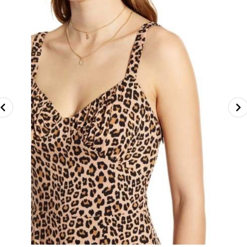 Code X Mode Leopard Print Bustier Midi Dress - image 3